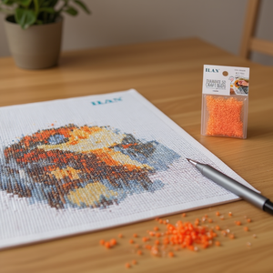 Perline Arancioni ILAN Diamante 5D 2.7mm 2200pz per Pittura Diamante - Product Image 3