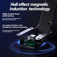Pédales de course à effet Hall PXN PD HM, ensemble de pédales de frein et d'accélérateur entièrement métalliques, USB pour PC, simulateur de course, volant