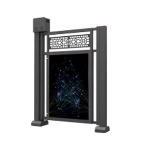 Tourniquets Spcc élégants, solutions de barrières de sécurité pour les entrées communautaires avec boîte lumineuse publicitaire - Product Image 2