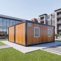 Maison en conteneur modulaire en acier minimaliste moderne, démontable, pour usage de bureau