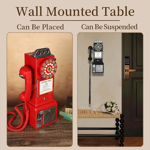 ABS 공예 전화 부스 모델 장식품 장식 복고풍 사진 소품 바 레스토랑 장식 선물 - Product Image 4