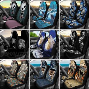 Housses de siège de voiture universelles avec impression d'animaux 3D, loup, accessoires de style automobile, housse de siège complète, protection de siège, accessoires intérieurs - Product Image 1