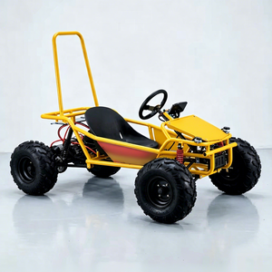 Kart de course électrique tout-terrain avec châssis tubulaire renforcé, grandes pneus tout-terrain et suspension intégrale pour divertissement en extérieur - Product Image 4