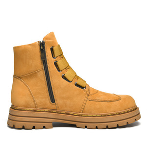 Bottines Martin à bout rond en faux daim, fermeture éclair, semelle extérieure en caoutchouc, semelle intermédiaire en EVA, toutes saisons, couleur unie - Product Image 1