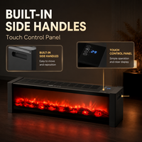 Nouvelle Chauffe-plancher transfrontalière à chauffage instantané 2000W, avec effet de flamme 3D réaliste et protection contre la surchauffe, cheminée électrique sur pied