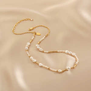 Collier de perles d'eau douce vintage baroque, ensemble de bijoux élégants et raffinés - Product Image 4