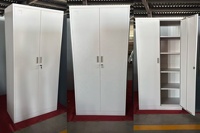 Armoire de bureau commerciale moderne en acier, grands classeurs à portes métalliques, structure KD réglable, casier en fer