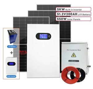 ระบบแบตเตอรี่สำรองพลังงานแสงอาทิตย์สำหรับบ้านแบบติดผนัง พรีเมียม 48V200AH 10KWH ไฮบริดกริด ออลอินวัน พร้อมอินเวอร์เตอร์ในตัว LiFePO4 - Product Image 1