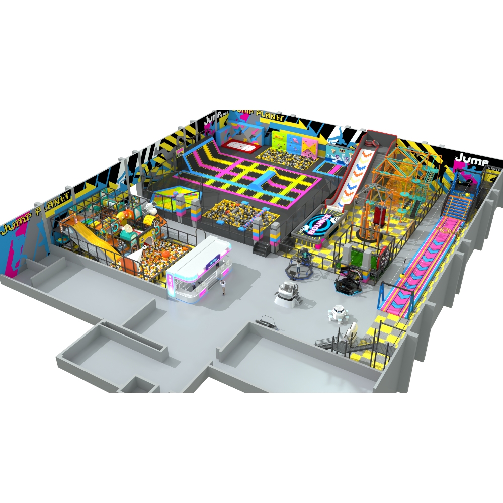 Indoor Trampoline Park Amusement Facilities Spacious Open Layout Group Play Social Interaction Indoor Playground