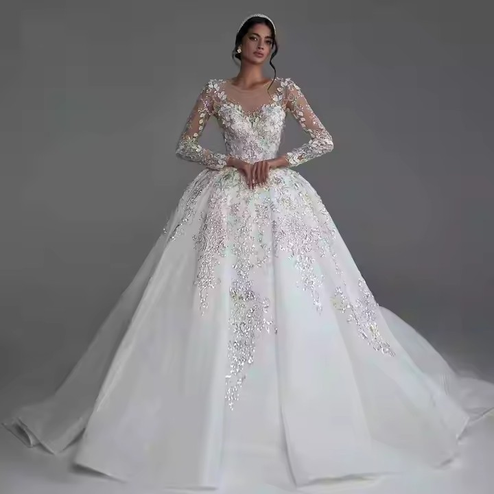 luxury flared wedding dresses Shelby