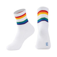 Impression personnalisée logo arc-en-ciel progressif LGBT fierté décontracté chaussettes confortables pour lesbiennes Gay bisexuel Trans cadeau chaussette