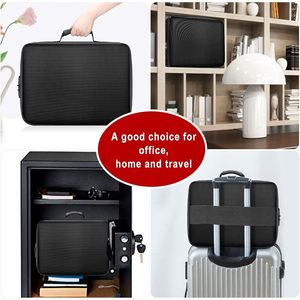 Fireproof Document Storage Bag <b>A4</b> Size 360x270x100mm With Lock For <b>File</b> Organization And Business Gifts - Product Image 2