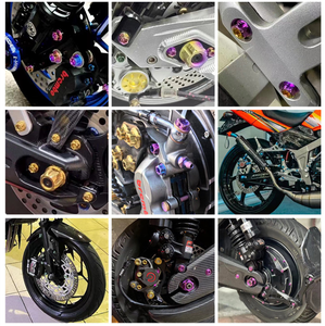 Écrou en titane de qualité supérieure M5 M6 M8 M10 M12 M14 M16, tournage et fraisage CNC, finition PVD couleur <span class=keywords><strong>bonbon</strong></span>, écrou à tête plate pour vélo et moto - Product Image 5