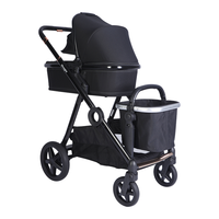 Poussette De bébé multifonctionnelle, grande taille, De luxe, double, avec panier, vente en gros