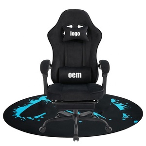 Silla Gamer Ergonómica de Tela Negra con Respaldo Alto, para Computadora, Videojuegos, Carreras, con Reposapiés, Directo de Fábrica, Económica - Product Image 1