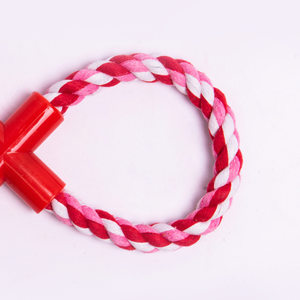 All'ingrosso 8-Shaped Nylon cane giocattolo eco-friendly cartone animato morso coniglio giocattolo colorato corda di cotone per piccoli cuccioli a basso prezzo - Product Image 3