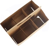 Benutzer definierte 6er Pack Flaschen halter Kraft Karton 12 oz. Bierflaschen träger Karton verpackung mit Griffen