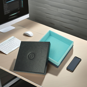 Nova Nhà Máy Matte Cán In Ấn Xử Lý Người Đàn Ông Của Da Vành Đai Biểu Tượng Tùy Chỉnh Vải Giấy Bao Bì Hộp Với Nắp - Product Image 2