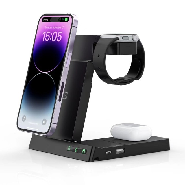 Wholesale Wireless Charger Stand Pad 6-in-1 Fast Charging Dock Station for iPhone for Apple Watch for Samsung Watch Travel Iterm