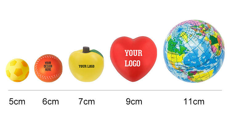Custom Shaped Anti-stress Reliever logo Printed Brandable Pu Foam Fruit Christmas apple Anti Stress Ball Toy