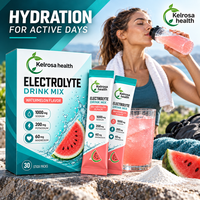 Poudre de boisson électrolytique aux fruits sans sucre pour l'hydratation quotidienne, nutrition sportive, marque privée