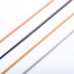 Collier ras du cou en chaîne tressée en acier inoxydable de 3 mm de large pour femme, accessoires de bijoux en métal pour le cou, clavicule, cadeau DIY - Product Image 3