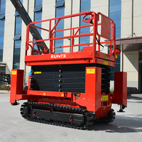 Plateforme de travail en hauteur 6m 8m 10m 12m, élévateur à ciseaux électrique portable entièrement automatique, capacité de 230 kg pour utilisation en intérieur RUNTX