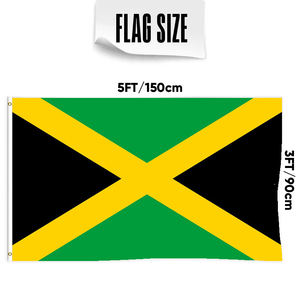 Bandera de Jamaica al por Mayor, Bandera Nacional Personalizada de Todos los Países, 3x5 Pies, <span class=keywords><strong>para</strong></span> Exteriores, de Fibra de Poliéster, Entrega Rápida, Personalizable - Product Image 3