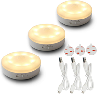 Projecteur de lumière, Rechargeable par usb 1000mAH, Induction intelligente LED, rondelles lumineuses
