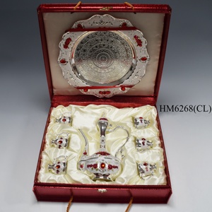 Arabico indiano musulmano regalo <span class=keywords><strong>antico</strong></span> colorato Dallah tè tazza di caffè Zemzem Set - Product Image 3