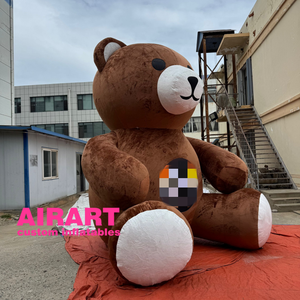 Énorme mignon ours gonflable dessin animé gonflable modèle Animal publicité décoration extérieure accepter ajouter Logo et <span class=keywords><strong>lettres</strong></span> - Product Image 2