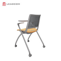 Chaise de bureau ergonomique moderne LEADCOM AuraFlex G-FAF, réglable en hauteur, mobile, empilable et pliable