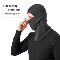 Automne hiver Ski capuche chaud doublé polaire coupe-vent chapeau Sports de plein air moto pêche équitation masque personnalisation disponible