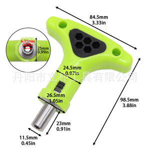 Destornillador de trinquete con mango en T verde, mango de acero al carbono con textura antideslizante para herramientas de reparación del hogar - Product Image 2