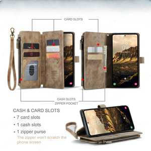 NOUVEAU Étui portefeuille en cuir pour Samsung Galaxy S25 S24 S23 Plus <span class=keywords><strong>S22</strong></span> S21 S20 <span class=keywords><strong>Ultra</strong></span> A54 A55 avec béquille et rabat - Product Image 3
