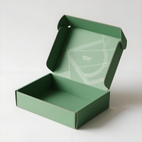 BAS quantité minimale de commande ondulé recyclable Logo vert emballage cadeau chaussures boîte à vêtements papier postal Mailer boîtes d'expédition pour petites entreprises