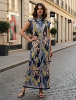 Nouvelle Robe de Soirée Florale Plissée Deux Pièces avec Foulard, Modèle K1185, Collection 2026, Très Vendue, Idéale pour Banquets et Fêtes
