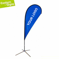 Drapeau plume personnalisé imprimé, drapeau de plage, drapeau publicitaire en forme de goutte d'eau avec mât et base remplie d'eau pour la promotion en extérieur