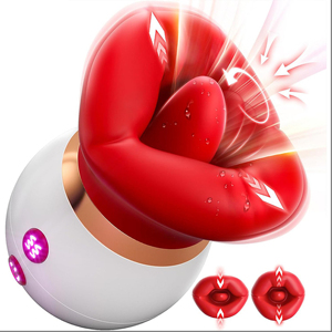 Vibrador <span class=keywords><strong>de</strong></span> Punto G con Succión <span class=keywords><strong>de</strong></span> Labios Rojos XLN, <span class=keywords><strong>el</strong></span> Más Vendido, Realmente Suave, 10 Frecuencias, Recargable por USB, Resistente al Agua IPX7 - Product Image 1