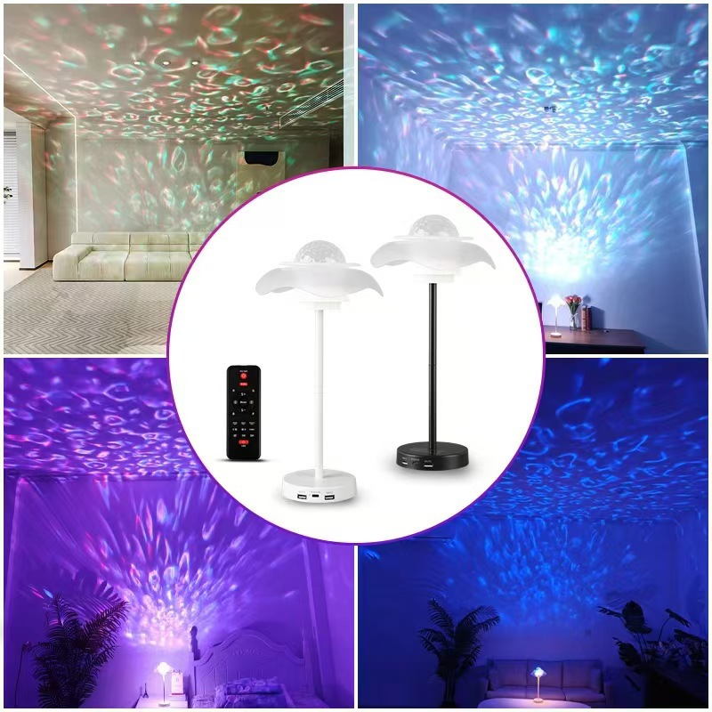 Luce del cielo stellato con increspature dell'acqua