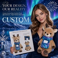 Porte-clés Mascotte Peluche Cerf Aurore Personnalisé OEM ODM, Cadeau Promotionnel Nouvel An, Logo Personnage Original CPC, Jouet Doux