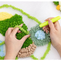 Kit de bricolage pour tapis de table en forme de fleur fait main – Idéal pour les débutants, écologique, art populaire, idéal pour Instagram, idée cadeau créative, décoration intérieure