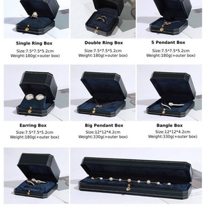 Customized Laserable Leatherette Jewelry <b>Box</b> Octagonal Velvet Lining Leatherette Paper Jewelry <b>Box</b> Ring Pendant Necklace <b>Box</b> - Product Image 6