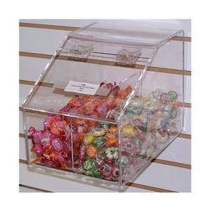 حار بيع Slatwall الاكريليك علبة حلوى ، Slatwall بن ، جدران عجيزة الاكريليك علبة حلوى - Product Image 1