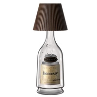 Lampe de table à intensité variable en forme de bouteille de vin, kit de montage bouchon de bouteille, rechargeable, imitation bois, veilleuse décorative pour restaurant et maison