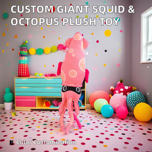 En gros Personnalisable Géant Calmar & <span class=keywords><strong>Poulpe</strong></span> En Peluche Jouet Doux En Coton Animal En Peluche ODM Personnalisation pour L'anniversaire Des Enfants - Product Image 3