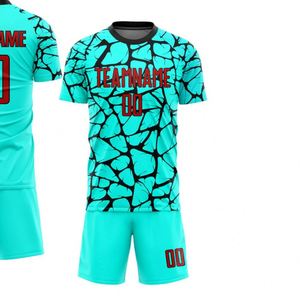 Custom Jersey Sublimated Football Uniform Breathable Sports Kit Shirt Shorts Team Name Number Printing <b>Soccer</b> Set - Product Image 2