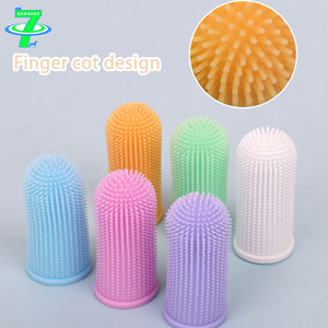 Umwelt freundliche 360-Grad-Silikon-Haustier-Finger-Zahnbürste Grenz überschreitende Mund reinigungs abdeckung für Hunde und Katzen - Product Image 4
