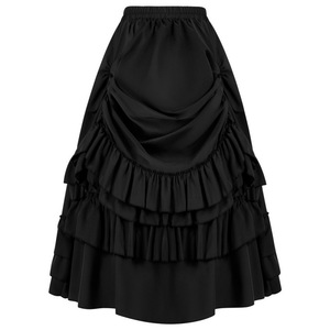 Vestido de talla grande para cosplay de Halloween, estilo steampunk vintage, vestido victoriano <span class=keywords><strong>medieval</strong></span> con volantes y ribetes de satén, faldas góticas, corsé para <span class=keywords><strong>mujer</strong></span> - Product Image 6