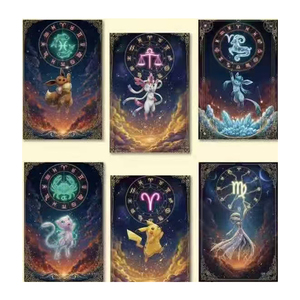 GP Douze Constellations ArtBoard Personnalisé Anime Elf <span class=keywords><strong>Carte</strong></span> <span class=keywords><strong>Anniversaire</strong></span> Décoration Cadeau Vente en Gros Jeu de Société Pokemoned Fournisseur de Cartes - Product Image 4